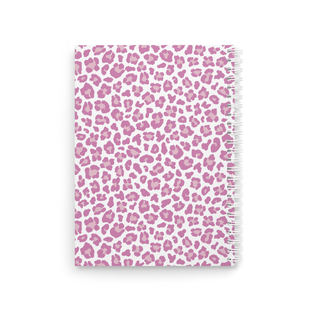 Spiral Notebook - Pink Cozy Leopard Amore Print