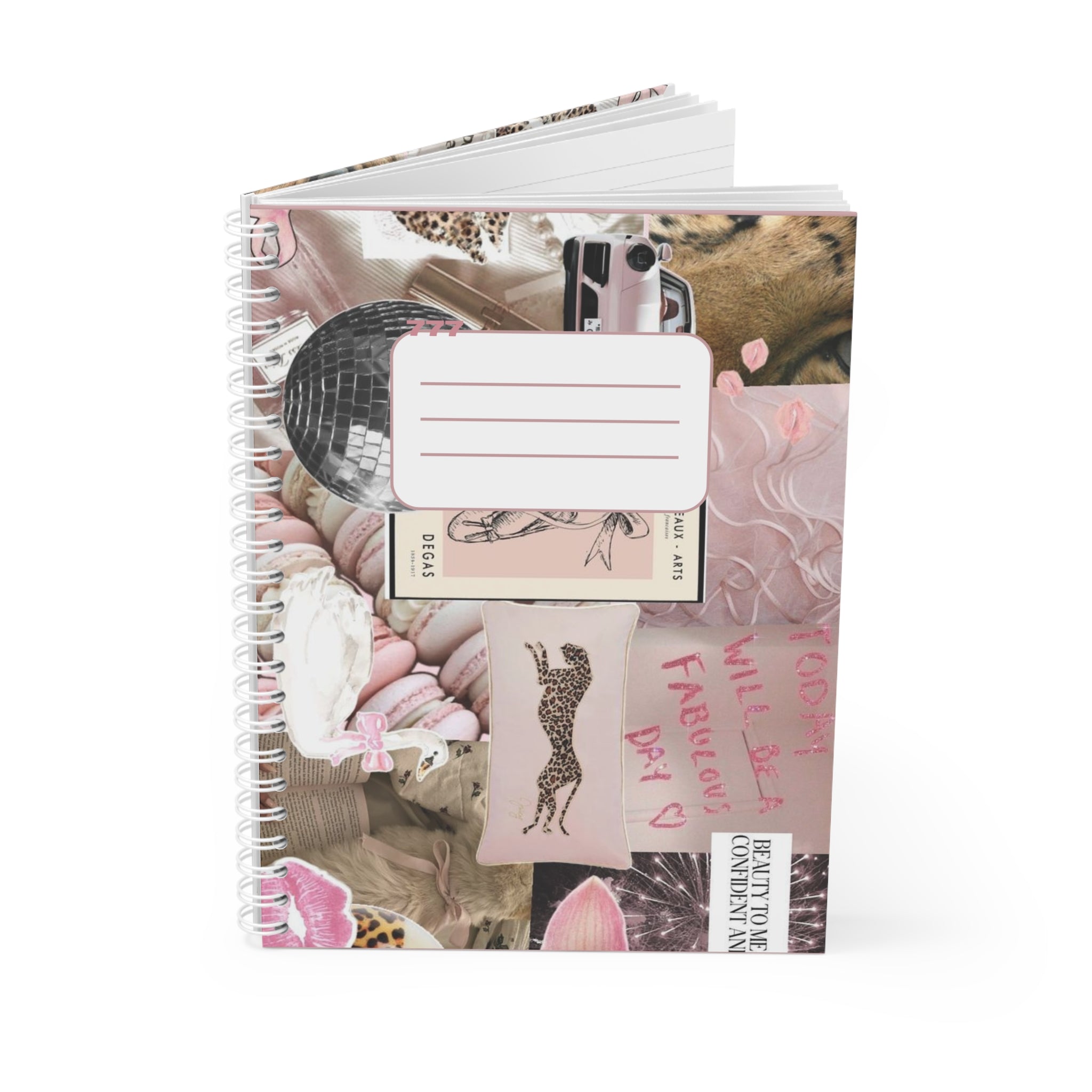 Pink Spiral Notebook with Chick Themed