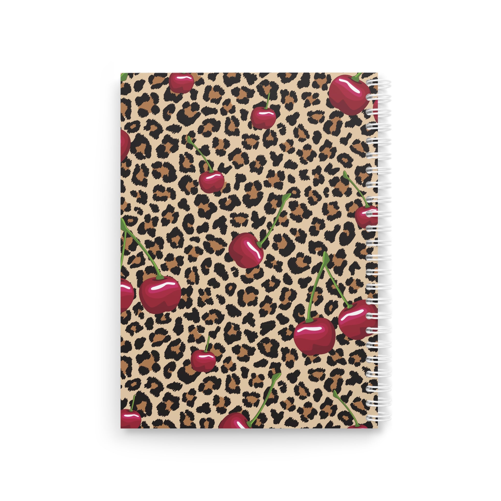 Leopard Cherry Spiral Notebook