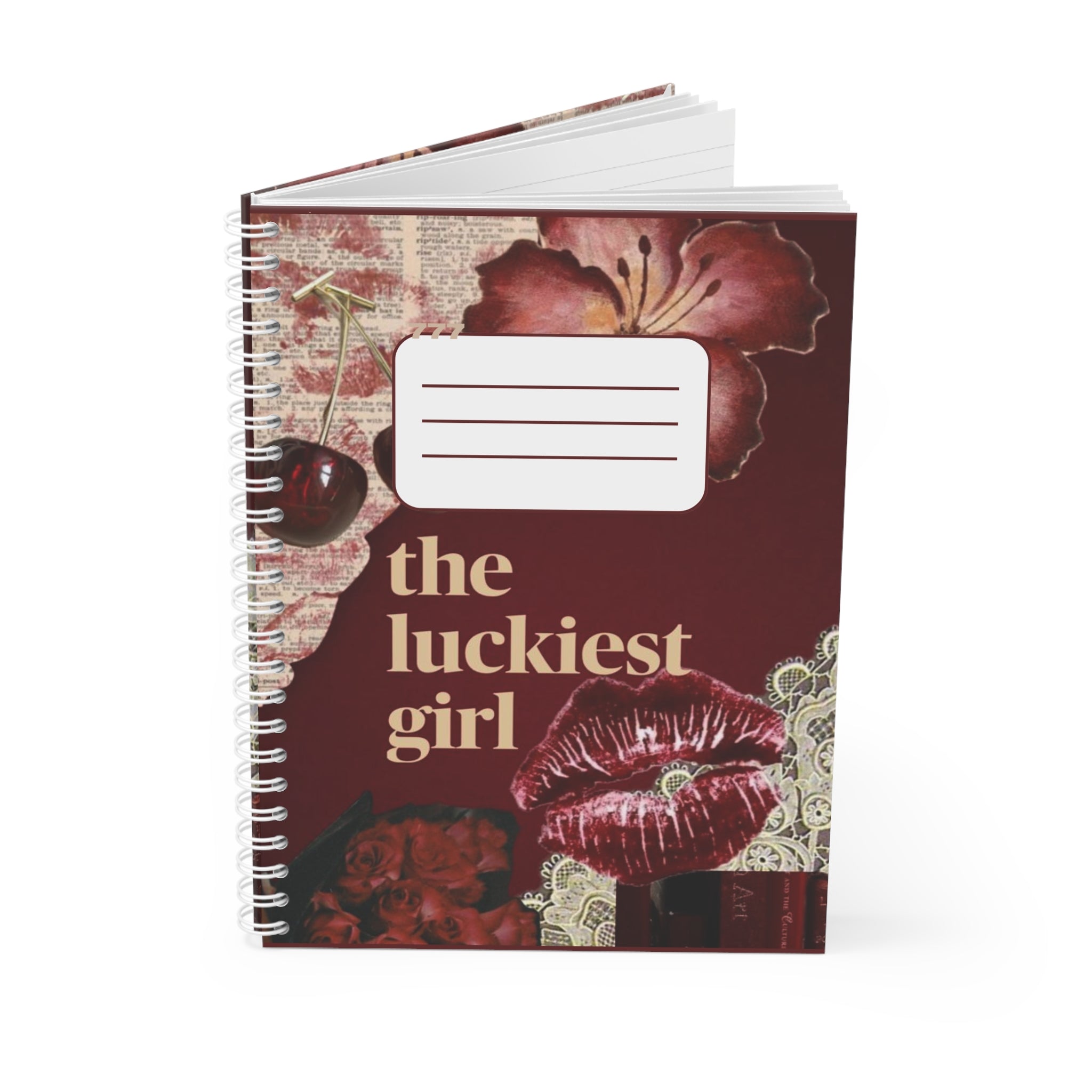 Chic Spiral Notebook- The luckiest Girl