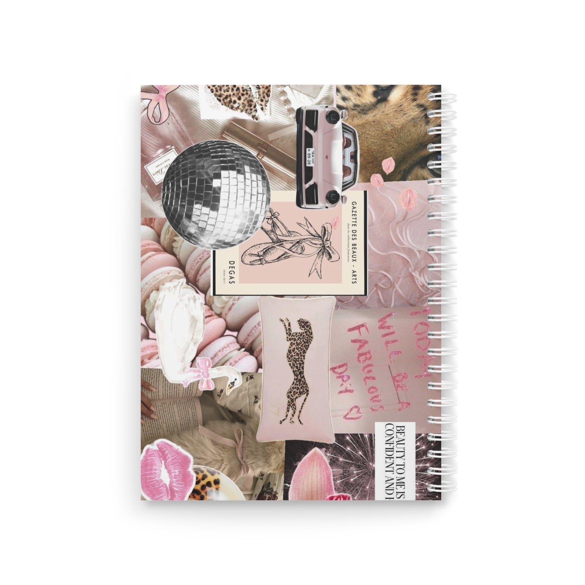 Pink Spiral Notebook with Chick Themed