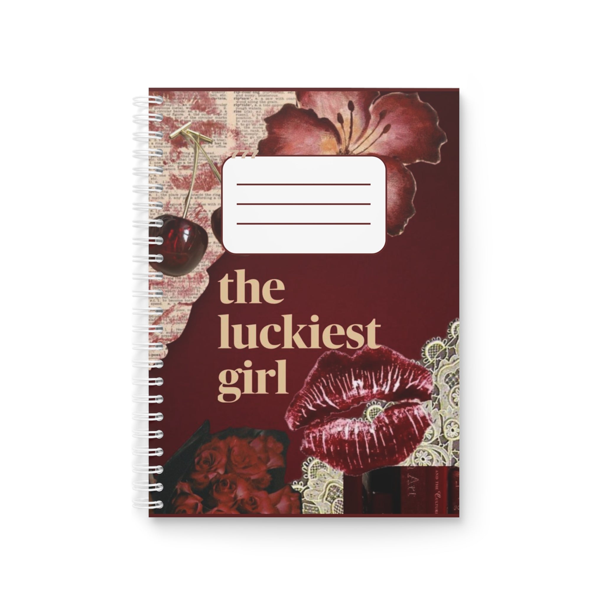 Chic Spiral Notebook- The luckiest Girl